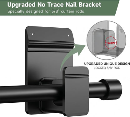 No Drill Curtain Rod Brackets