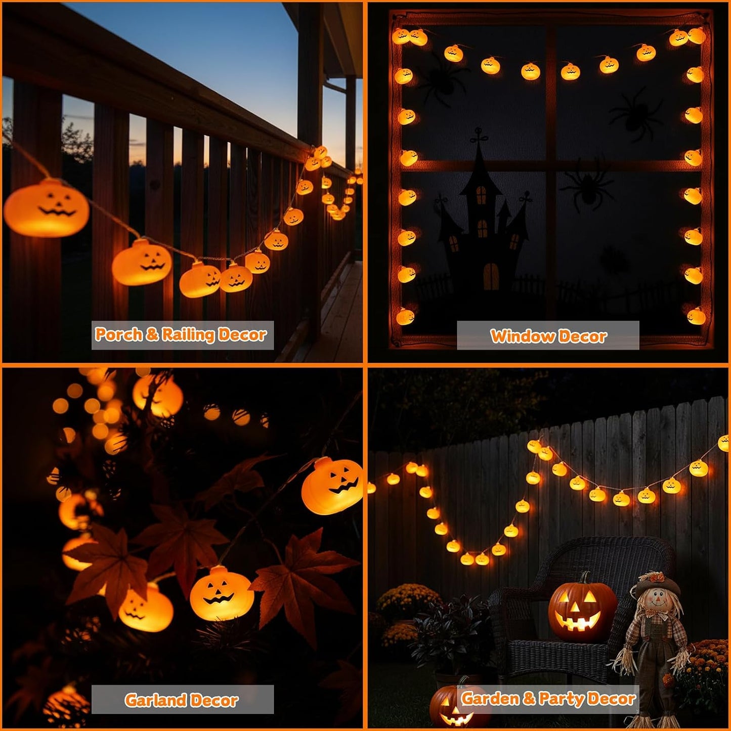 Pumpkin String Lights 10ft