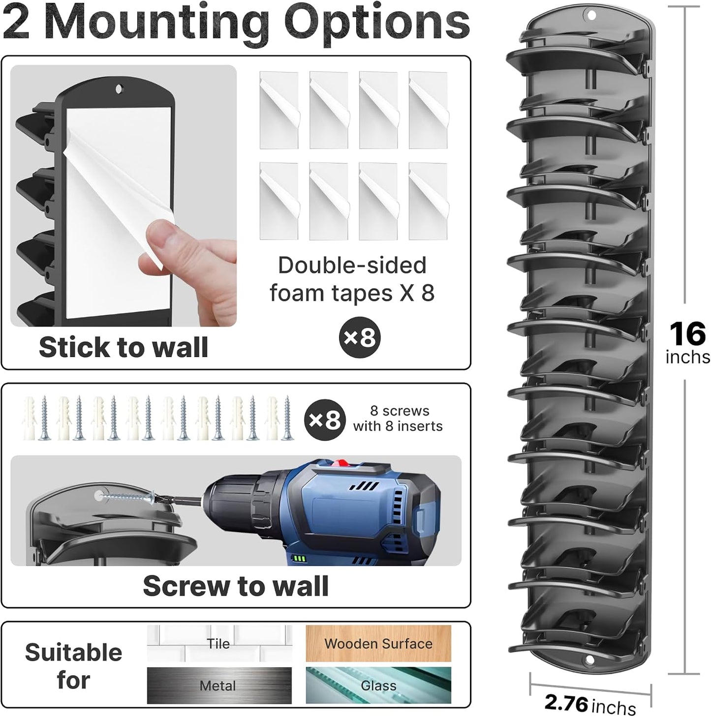 40-Cap Wall Organizer