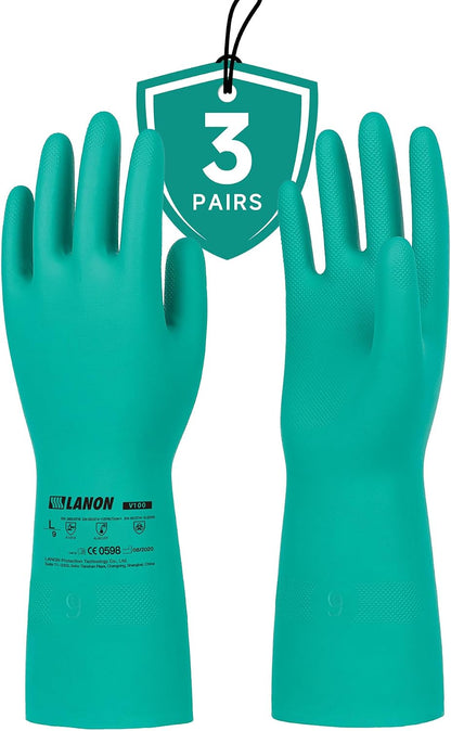Chemical Resistant Gloves - 3 Pack