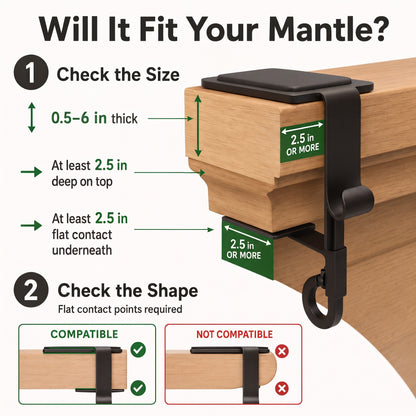 Adjustable Stocking & Garland Mantle Hangers