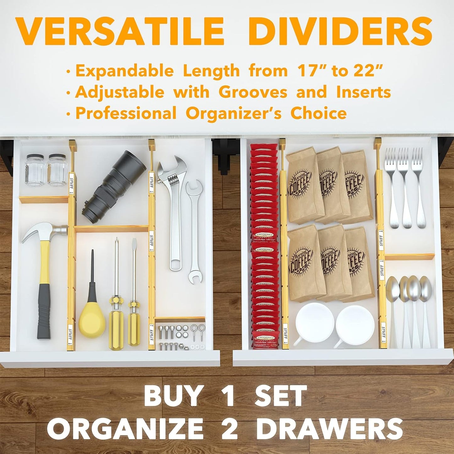 Adjustable Drawer Organizers
