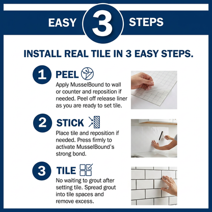 Double-Sided Adhesive Wall Tile Mat