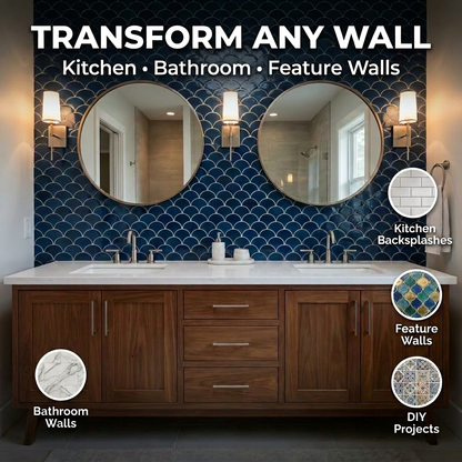 Double-Sided Adhesive Wall Tile Mat